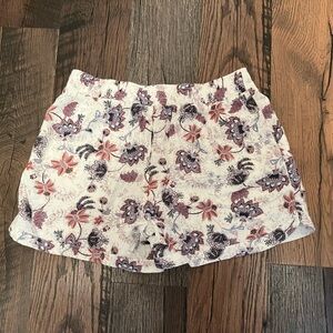 Maurices Floral Women's Shorts - White and Purple